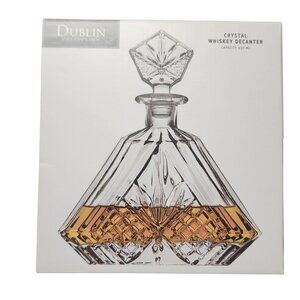 Dublin Crystal Whiskey Decanter With Stopper NEW! Shannon By Godinger